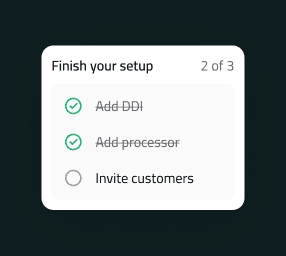 Setup checklist with Add DDI and Add processor complete